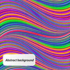 abstract background with geometric rainbow waves