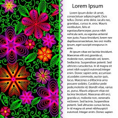 background frame with flowers ornament and place for text