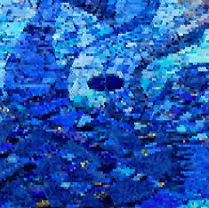 Romantic blue fantastic geometric background