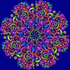 background with circular swirls ornaments and precious stones N2