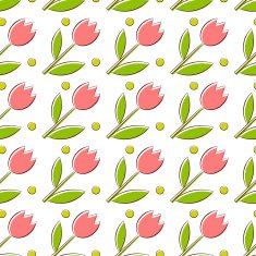 Seamless texture with tulips N2