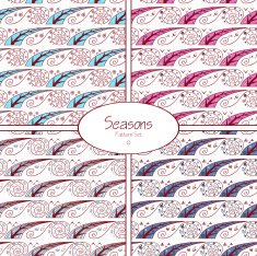 Set of seamless patterns with four seasons N3