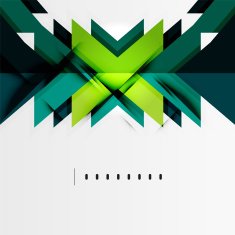 Futuristic blue and green color shapes N2