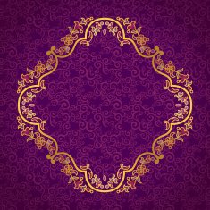 Filigree vector frame in Eastern style N12