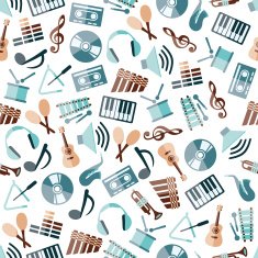 music seamless pattern N22