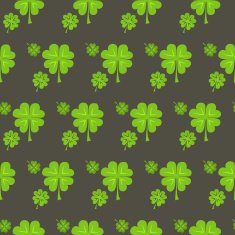 St Patrick Day clover seamless pattern