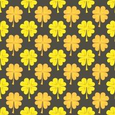 St Patrick Day gold clover seamless pattern