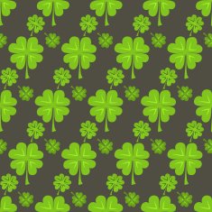 St Patrick Day green clover seamless pattern