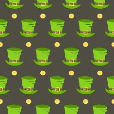 St Patrick Day hat seamless pattern
