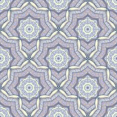 Seamless ethnic pattern of round ornaments