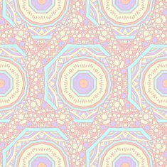 Seamless pattern of round ornaments and other abstract elements N2