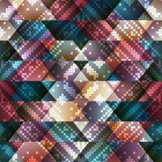 Embroidery pattern on geometric background
