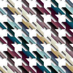 Hounds-tooth pattern with relief effect