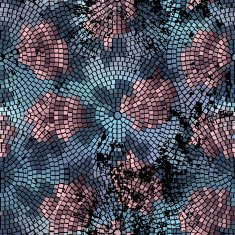 Mosaic with roses and grunge effect N2