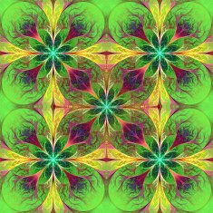 Pattern from fractal flowes in green