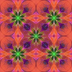 Pattern from fractal flowes in purple and green