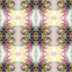 Beautiful symmetrical background from fractal tracery On white N2