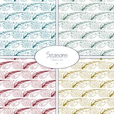 Set of seamless patterns with four seasons N5