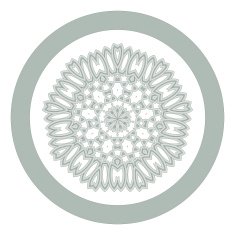 Lace floral white ethnic ornament kaleidoscope