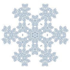 Lace floral white ethnic ornament kaleidoscope N3