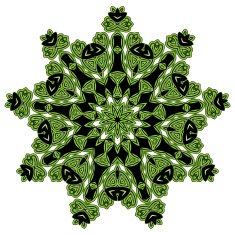 Lace floral white ethnic ornament kaleidoscope N5