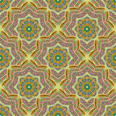 Seamless ethnic pattern of round ornaments N2