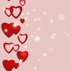 Valentines day Abstract paper hearts Love Valentine background with hearts N14
