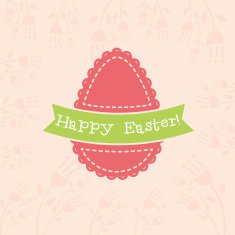 Concept Easter card with egg and bunny Vector N8
