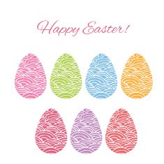 Set of easter eggs Vector N4