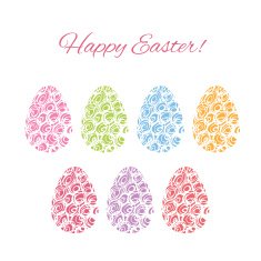 Set of easter eggs Vector N5