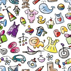 Baby seamless pattern for your design