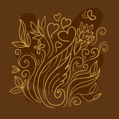 Brown line art