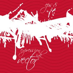 Colorful watercolor graffiti splash overlay elements red N3