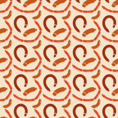 Seamless Background Of Sausages N3
