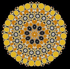 Lace floral colorful ethnic ornament N23