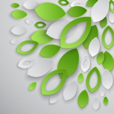 green leaves abstract background Vector Illustration N4