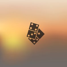 domino icon on blurred background