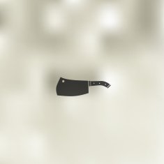 knife icon on blurred background