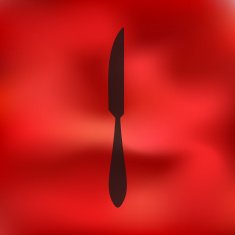 knife icon on blurred background N3
