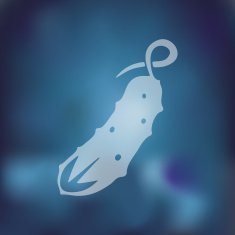 cucumber icon on blurred background