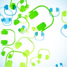 abstract background headphones