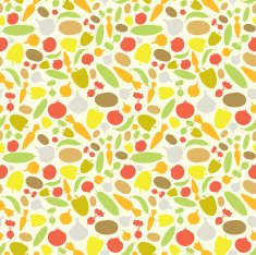 Vegetables Seamless Pattern Background