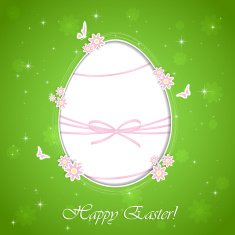 Paper Easter egg with bow
