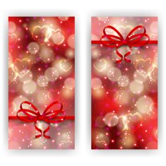Festive background with hearts bokeh N2