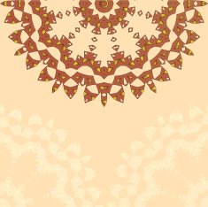 Lace floral colorful ethnic ornament N30