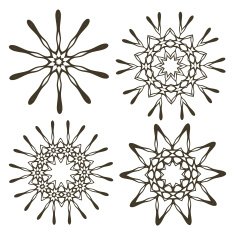 Set of abstract modern black shapes