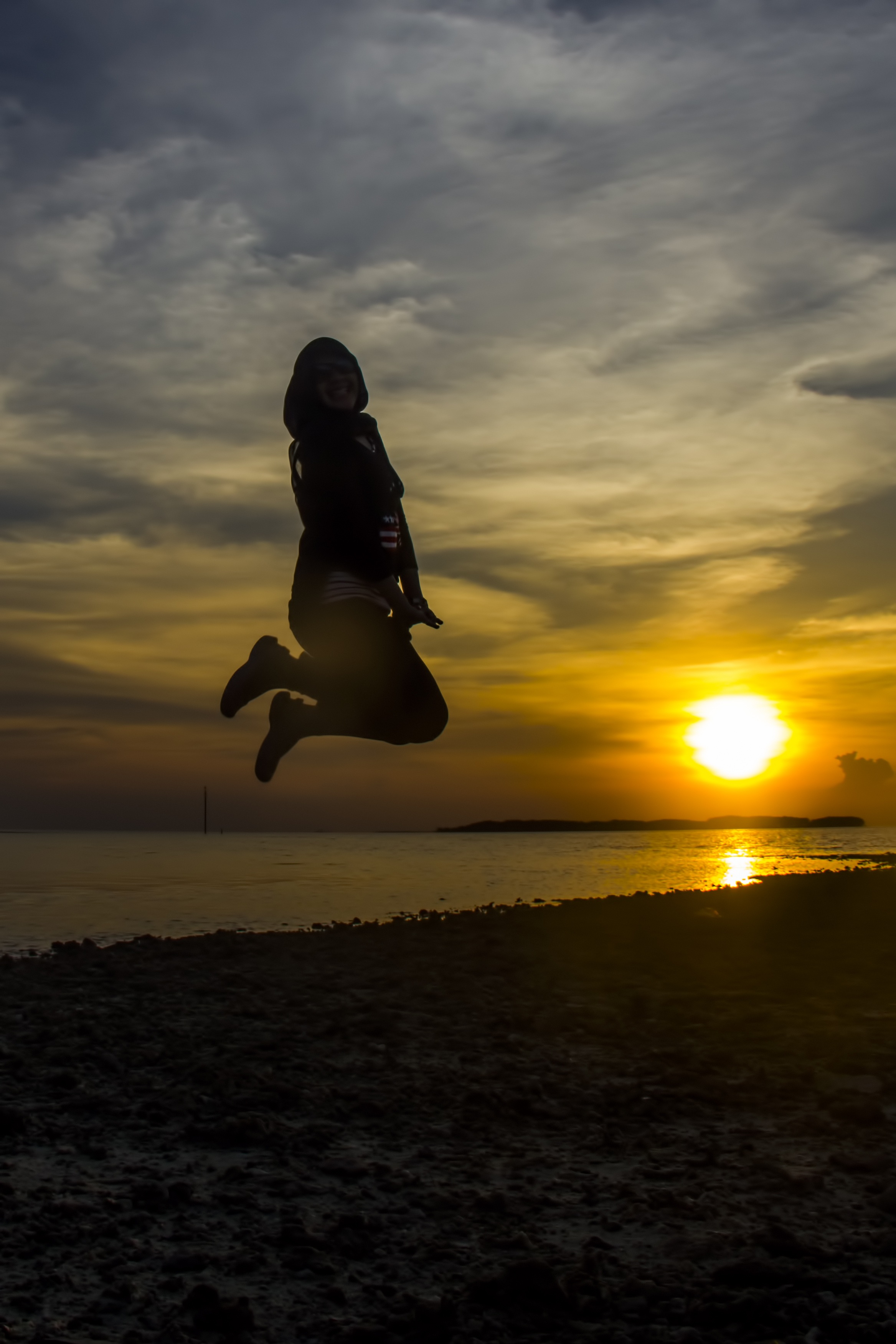 Sunset jumping free image download