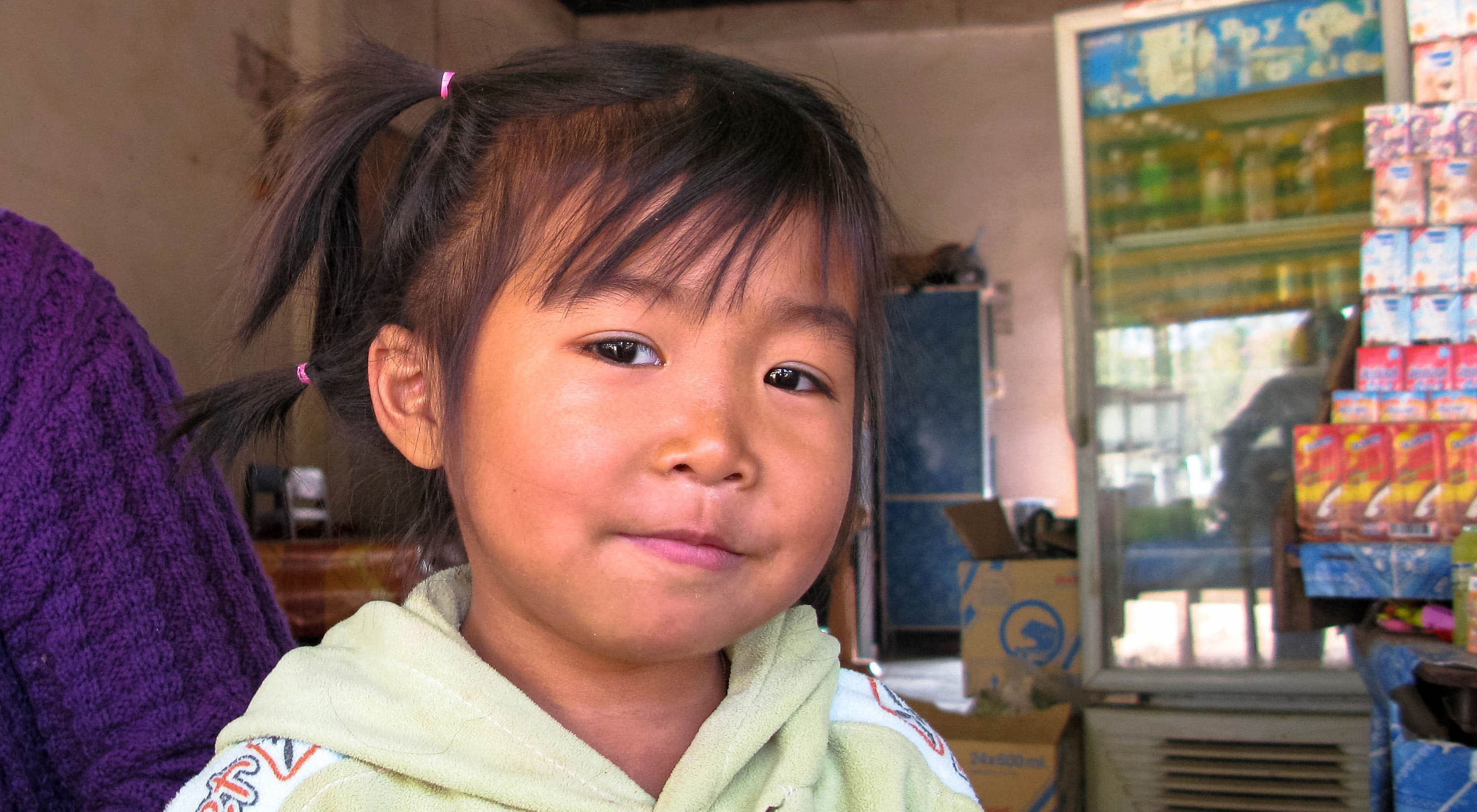 Laos baby girl smiling, portrait free image download