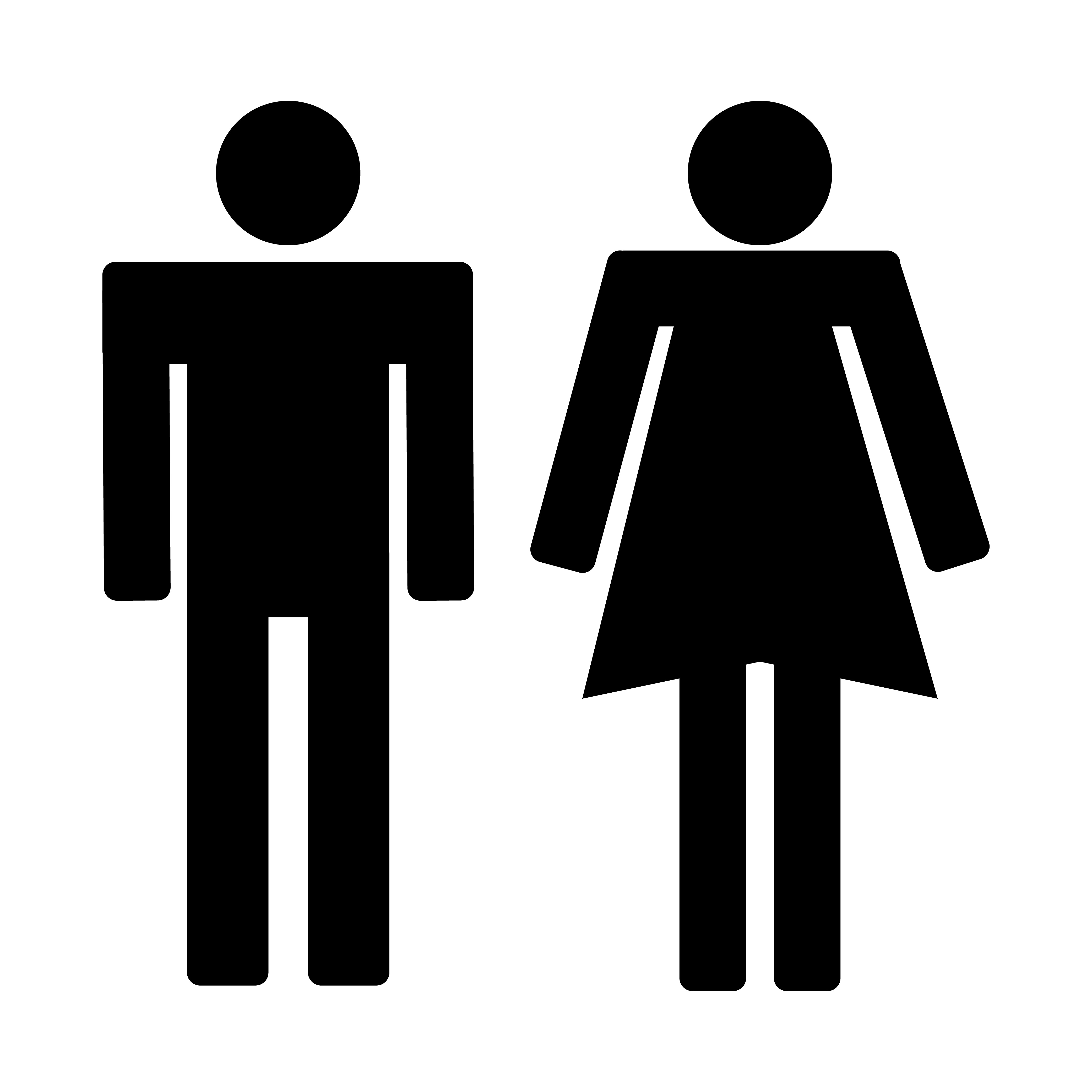 Woman and man symbols free image download