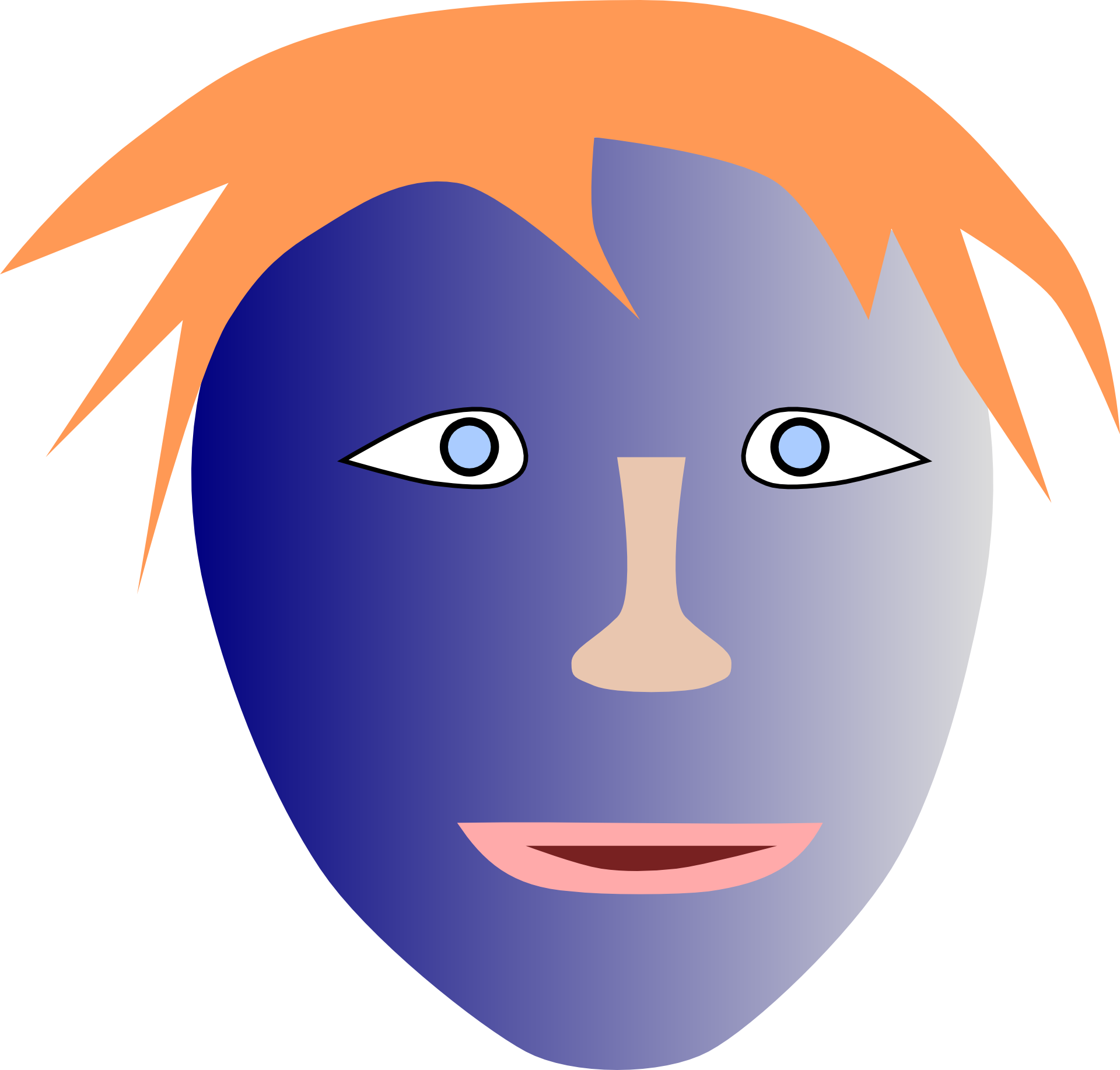 picture-of-blue-face-with-orange-hair-free-image-download